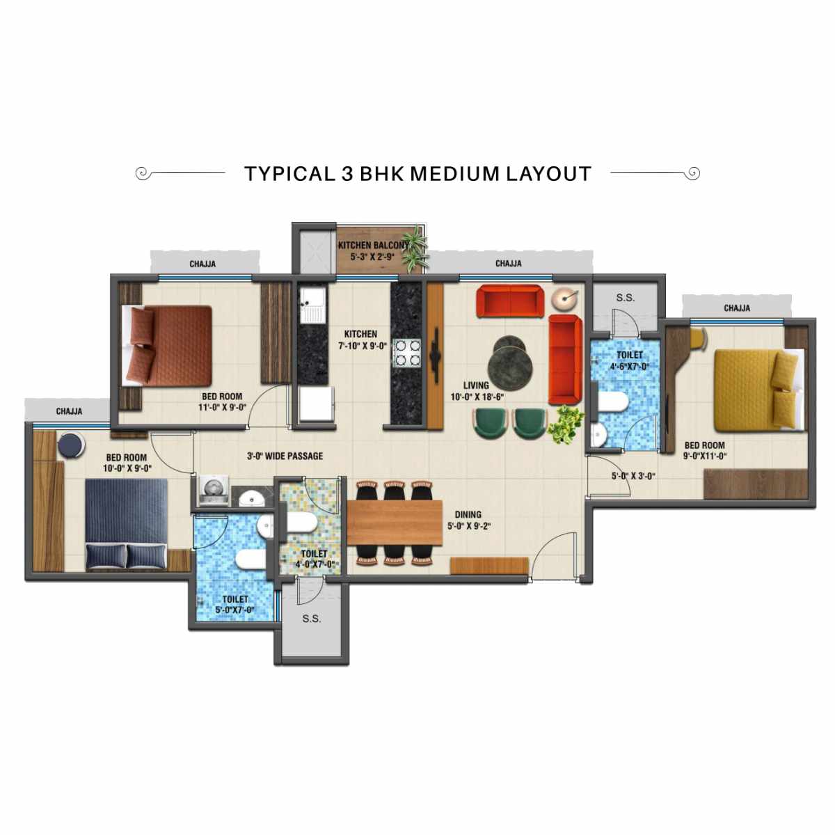 Arihant-Advika-Floor-Plan-3-BHK-Medium-Layout